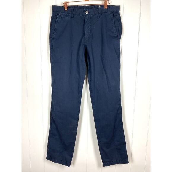 Paperbacks Mens Solid Chino Pants in Navy Blue Size 33 - Picture 1 of 8